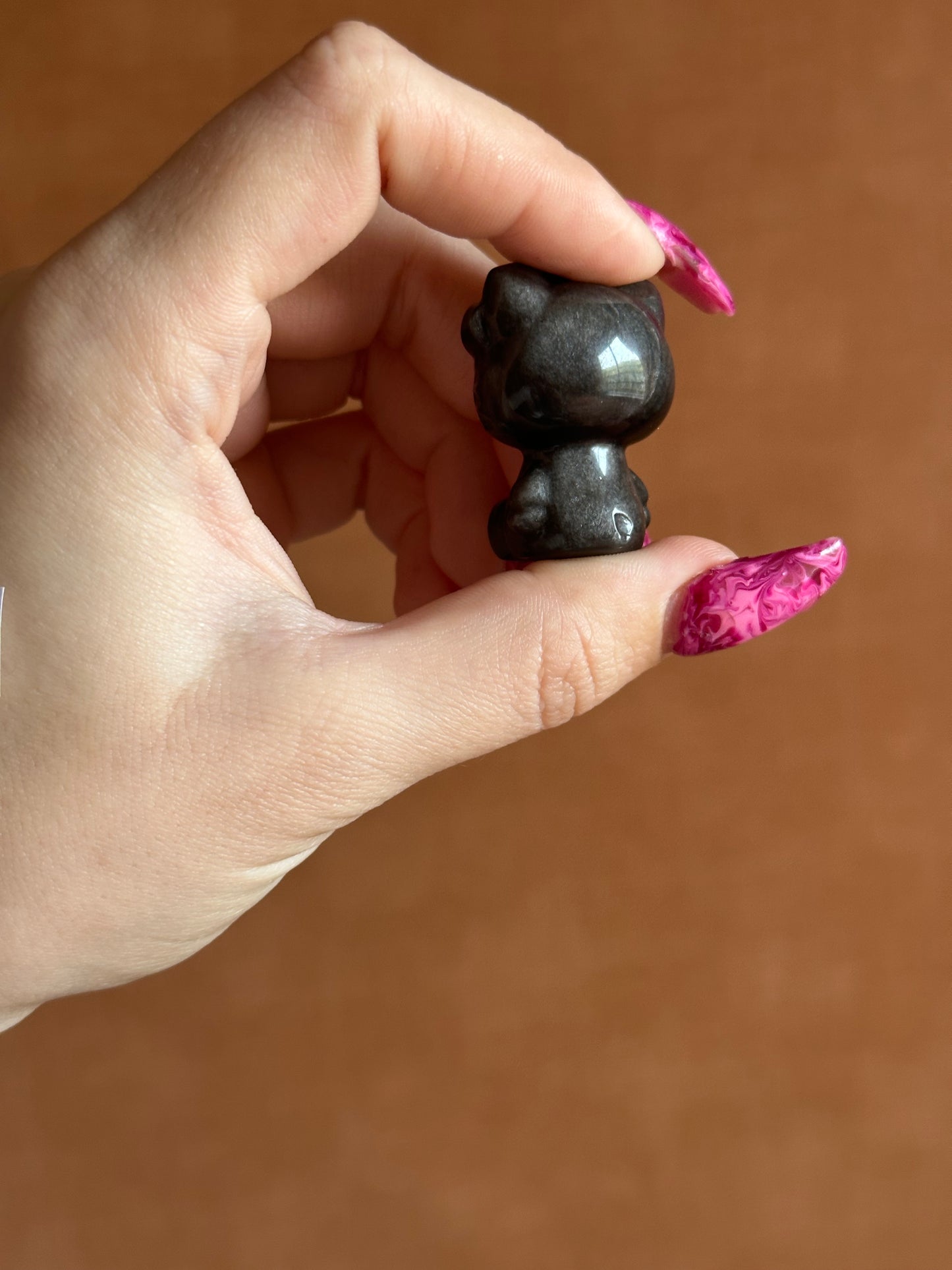 Zilveren Obsidiaan Hello kitty Nr. 2