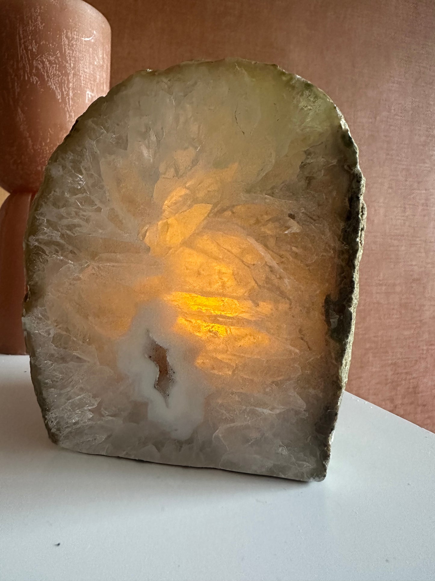 RaVa Home waxinelichthouder agaat geode