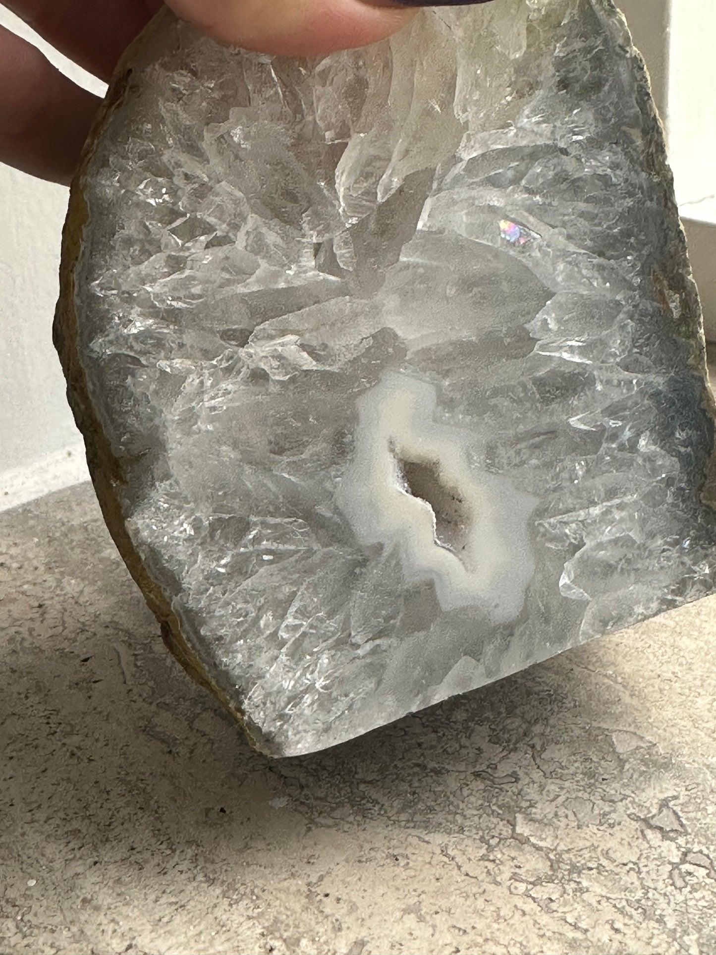 RaVa Home waxinelichthouder agaat geode