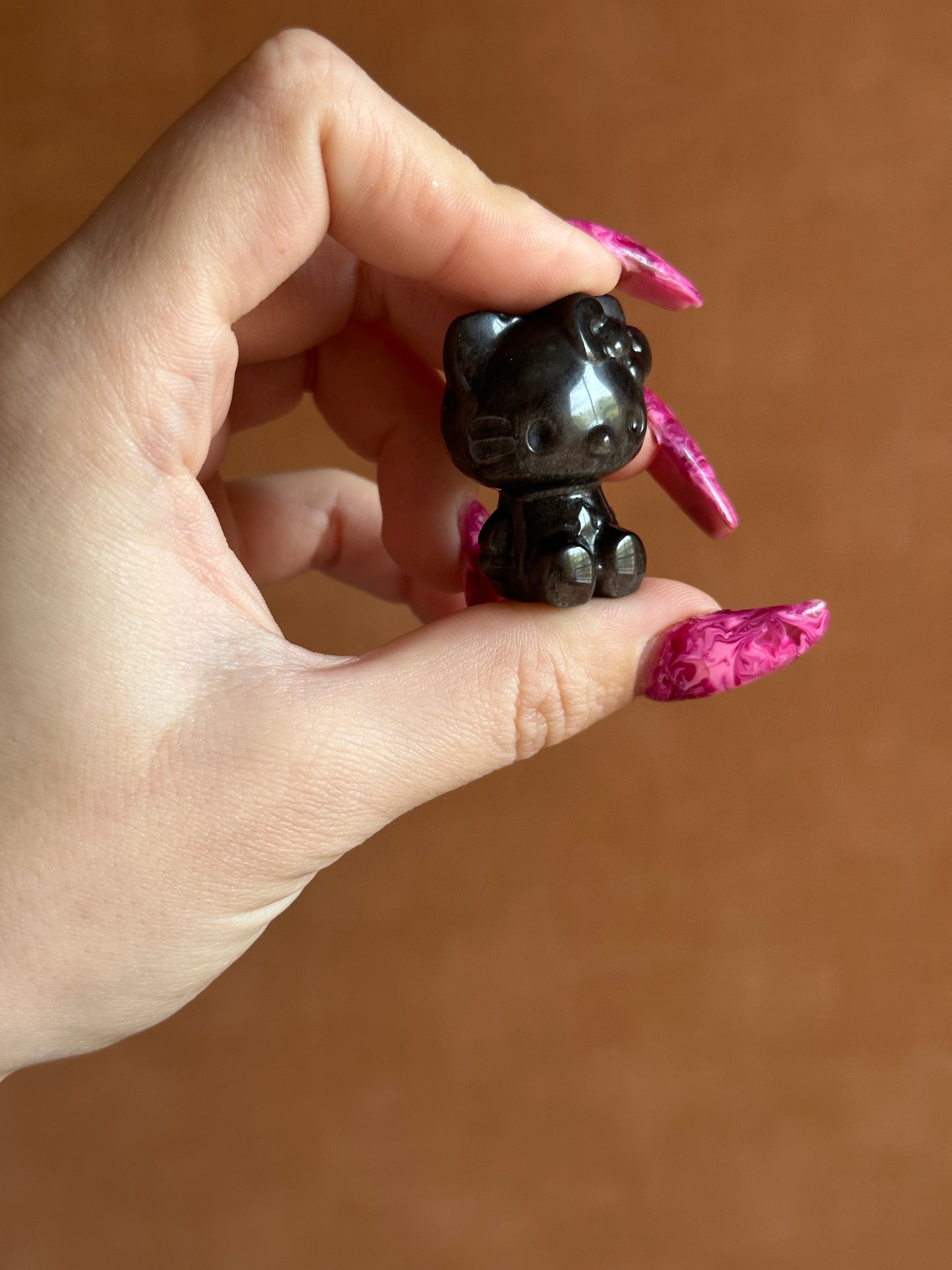 Zilveren Obsidiaan Hello kitty Nr. 2