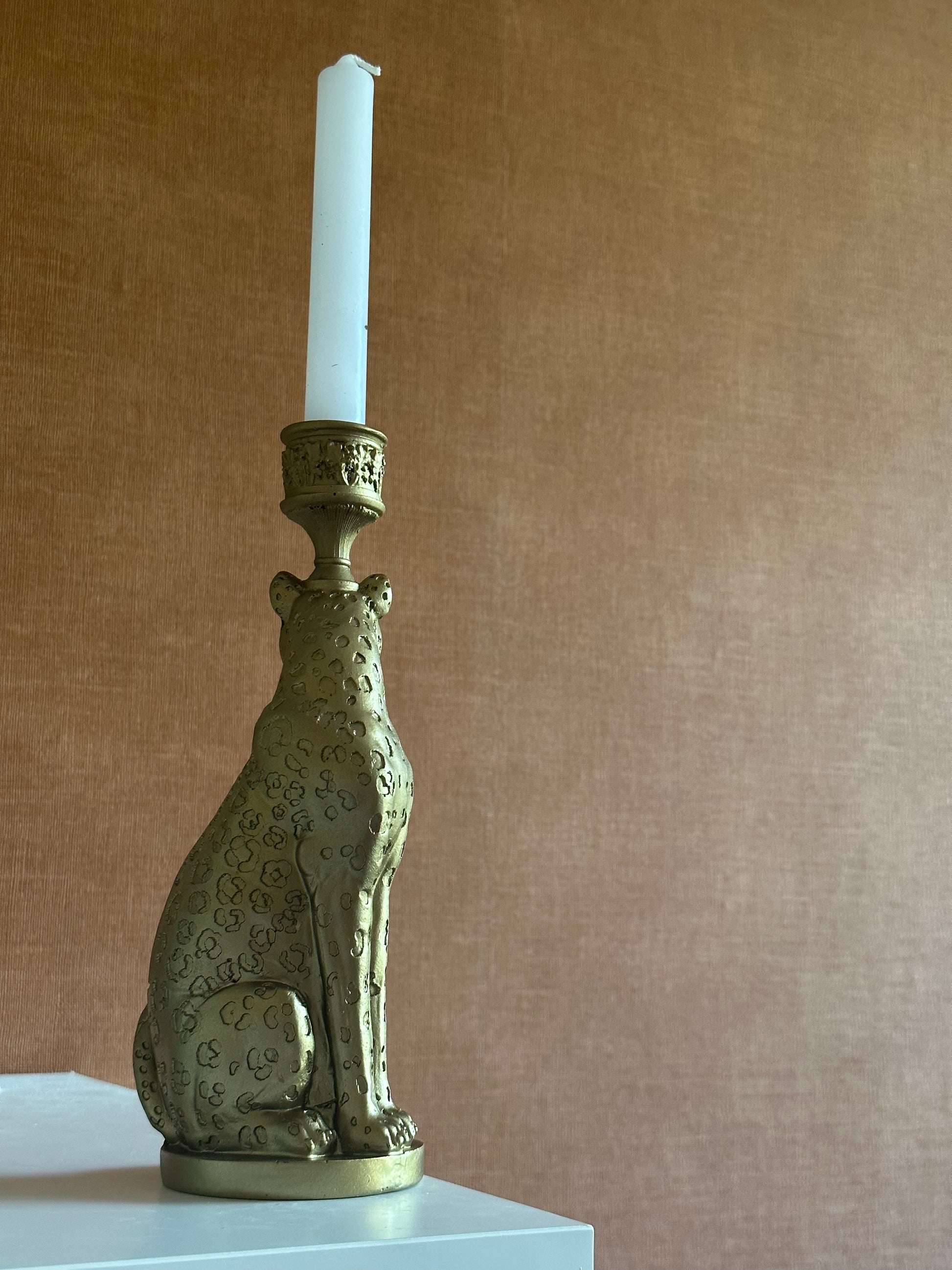 RaVa Home panther luipaard kandelaar goud