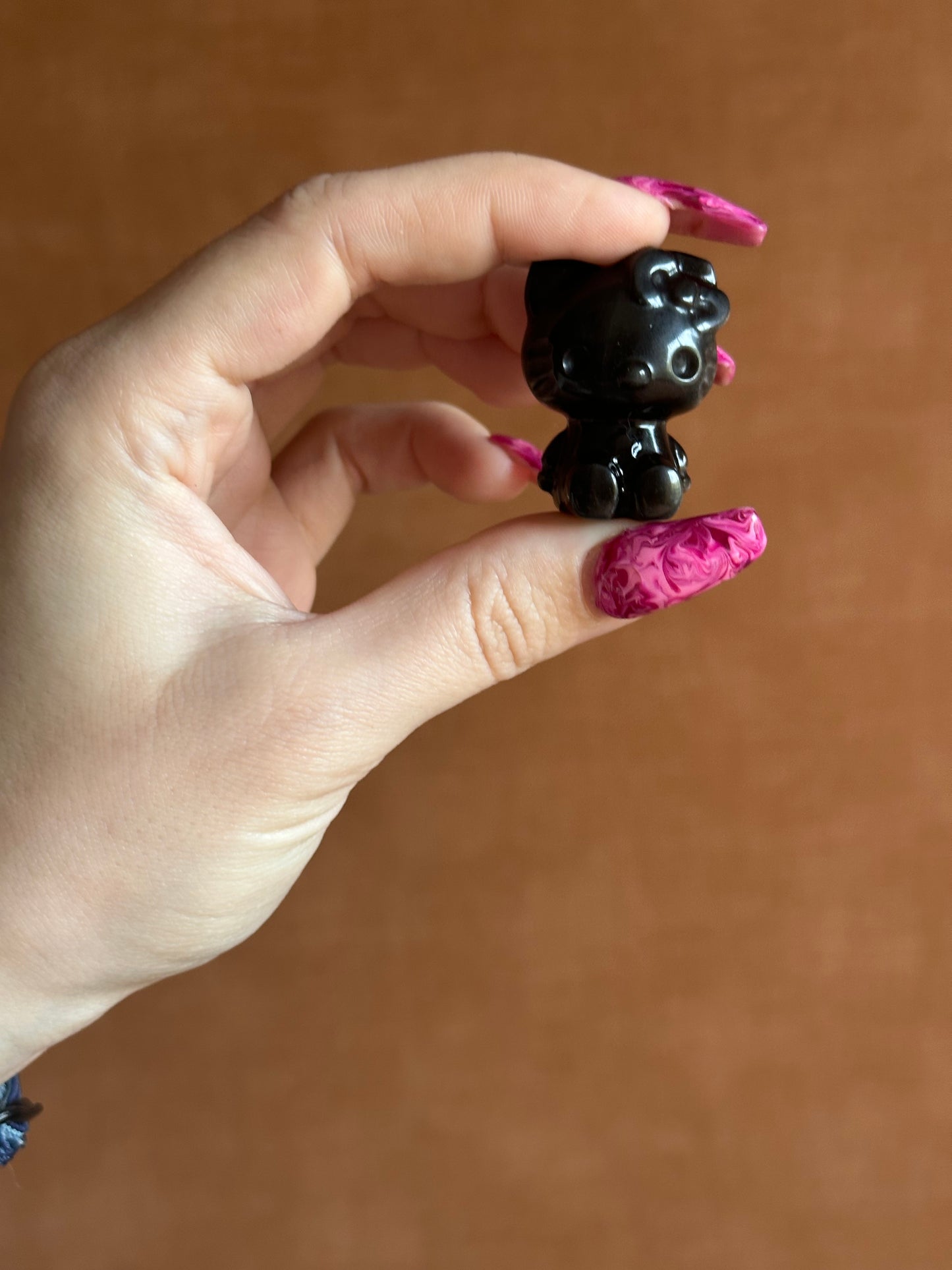 Zilveren Obsidiaan Hello kitty Nr. 1
