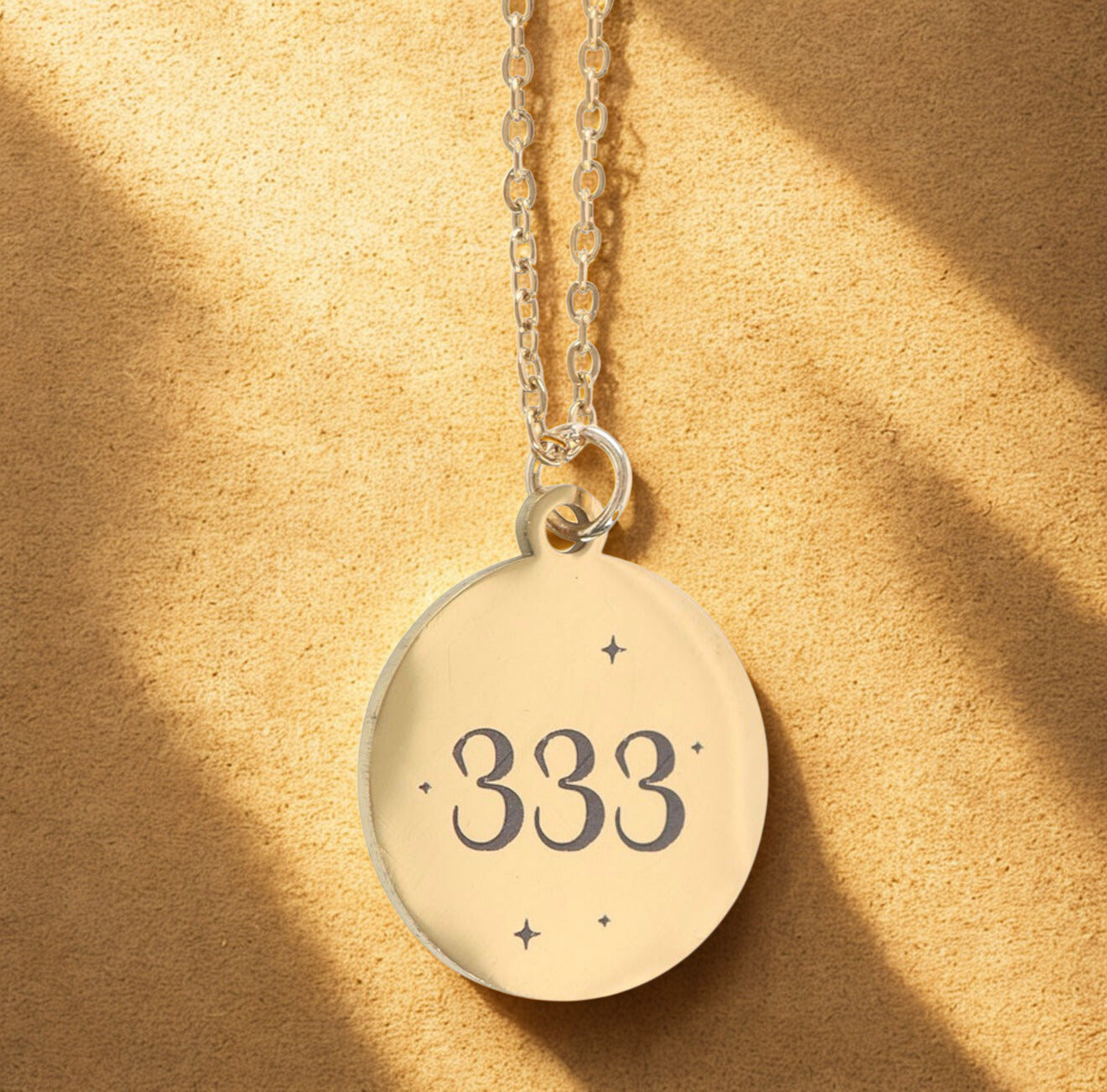 Angel Number 333 Ketting – Roestvrij Staal - Universele Energie & Spiritueel Sieraad
