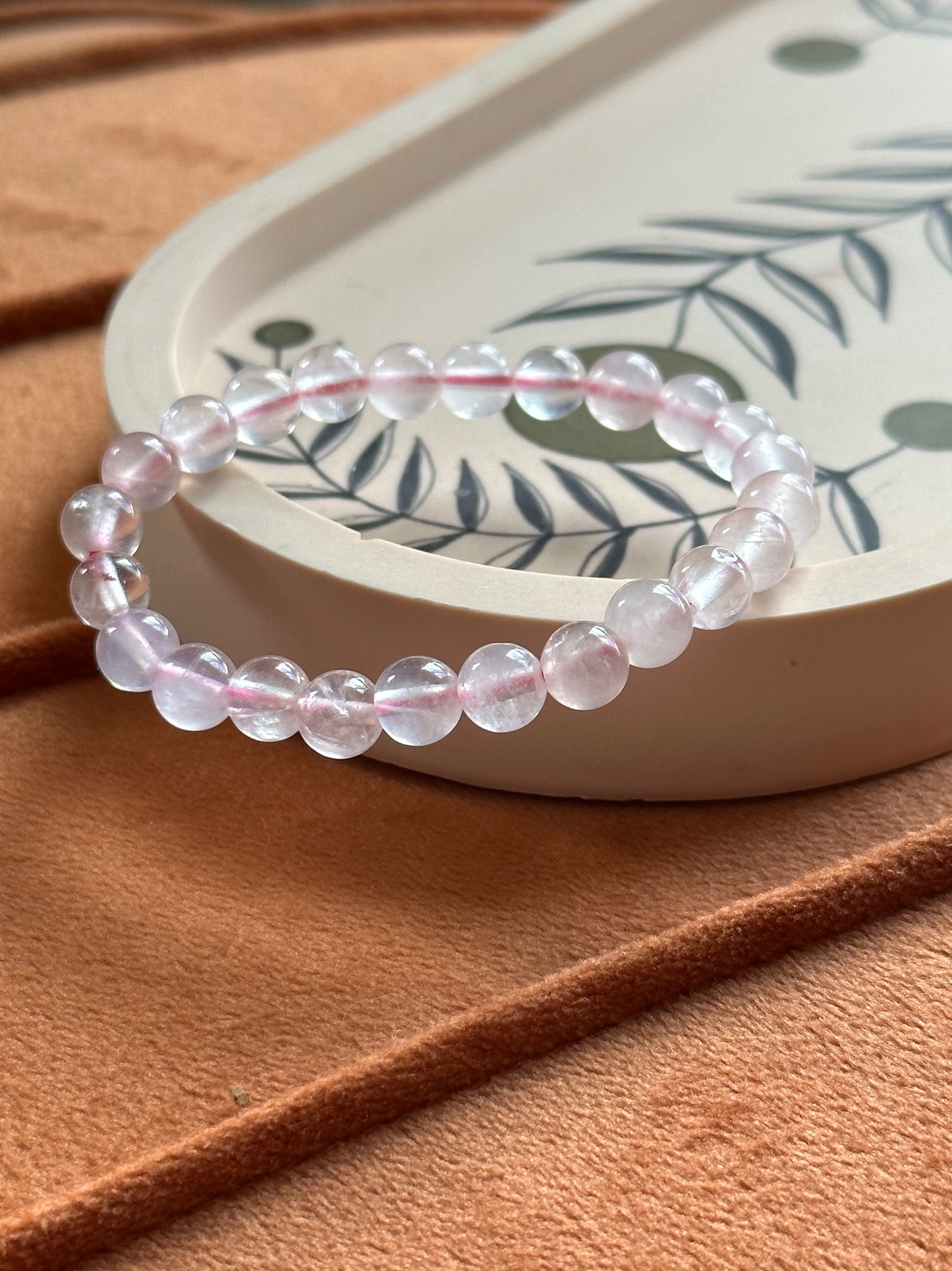 Armband Rozenkwarts (Kindermaat)