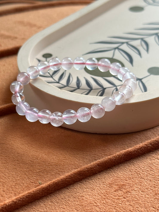 Armband Rozenkwarts (Kindermaat)