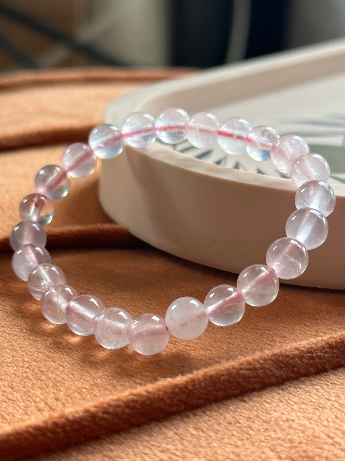 Armband Rozenkwarts (Kindermaat)