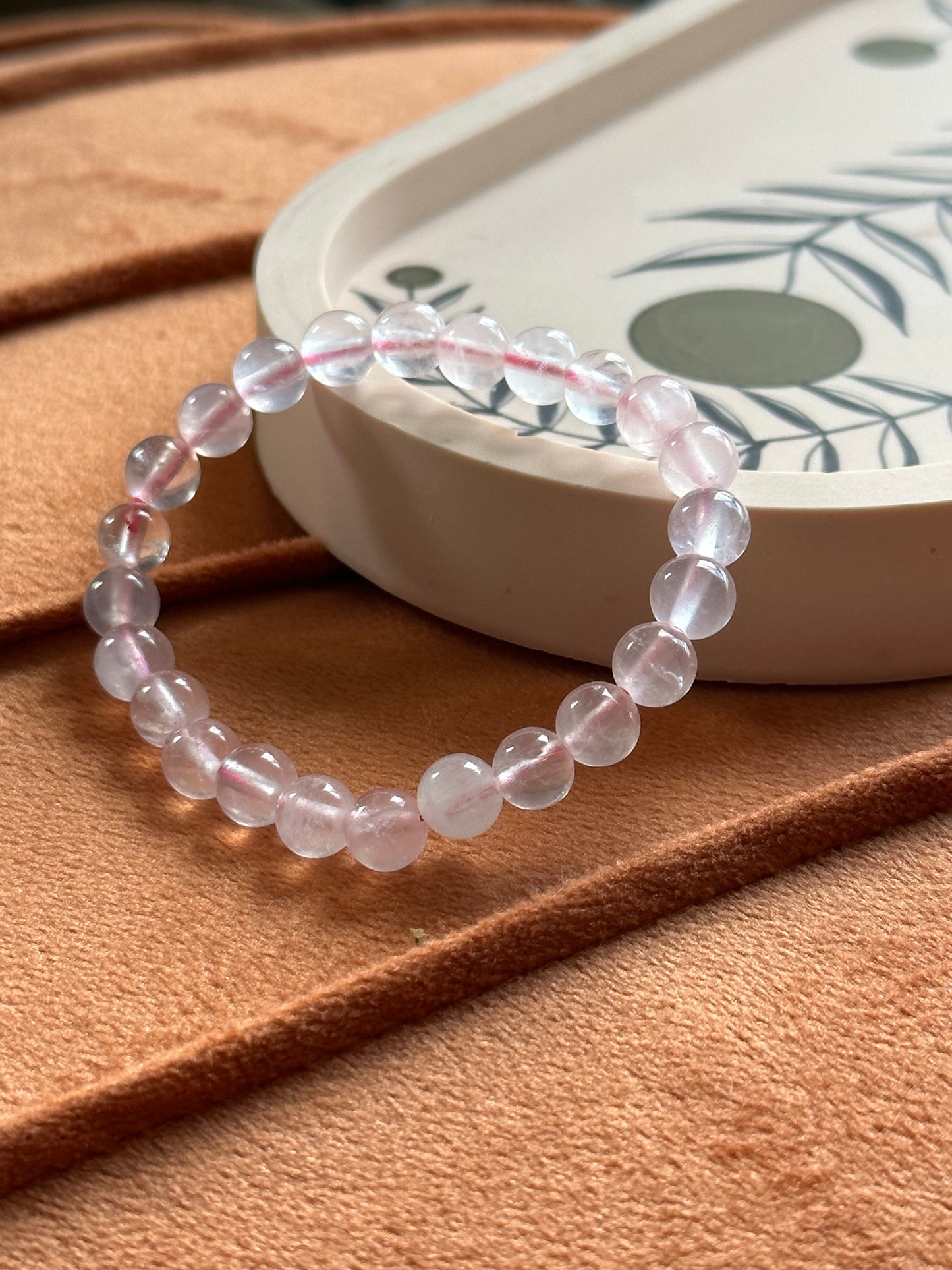 Armband Rozenkwarts (Kindermaat)