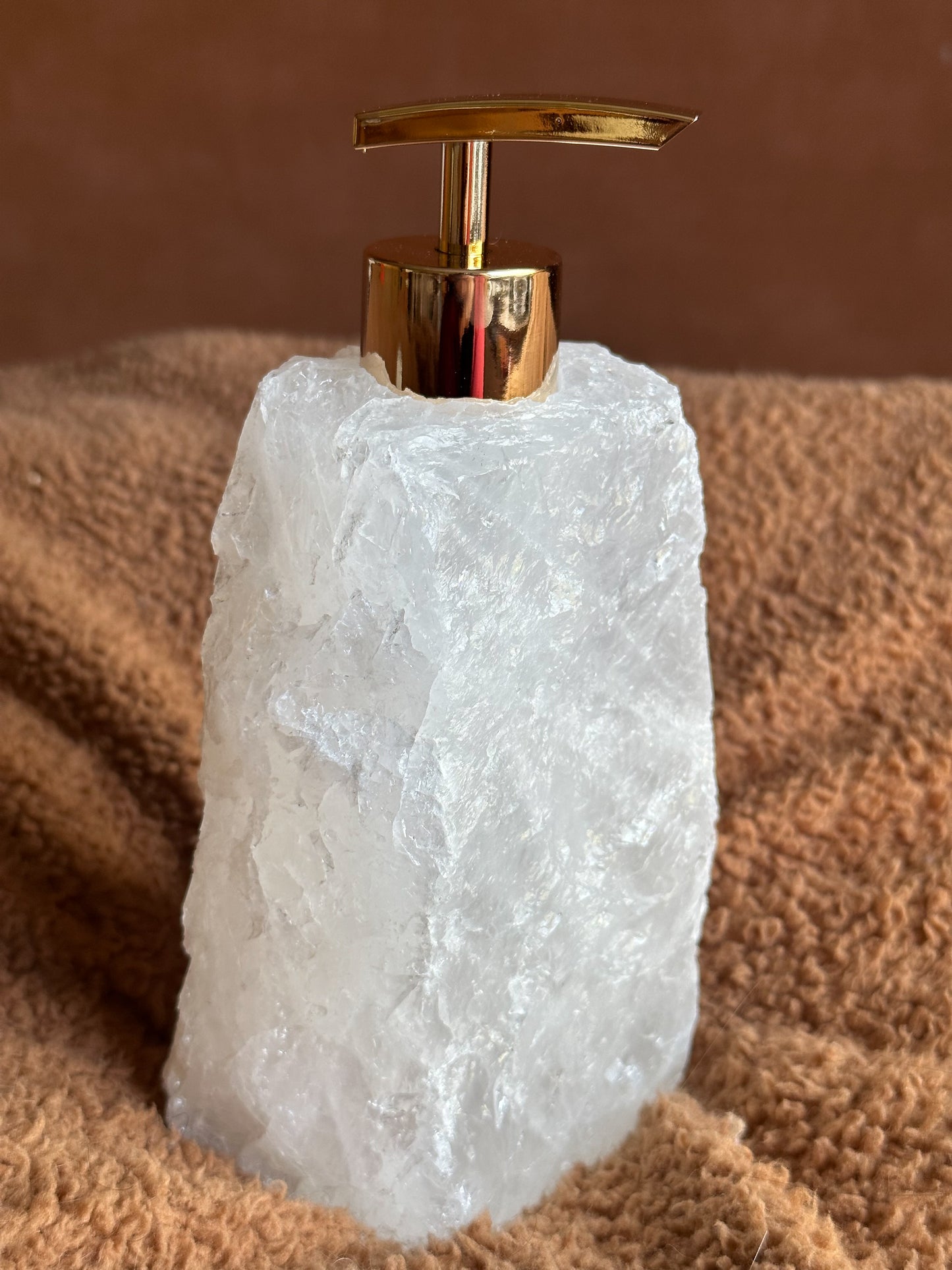 Zeeppompje Bergkristal met gouden details