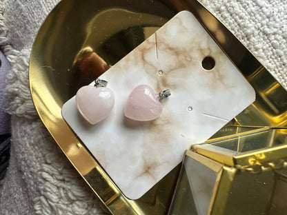 RaVa Home edelstenen ketting hanger hart rozenkwarts 
