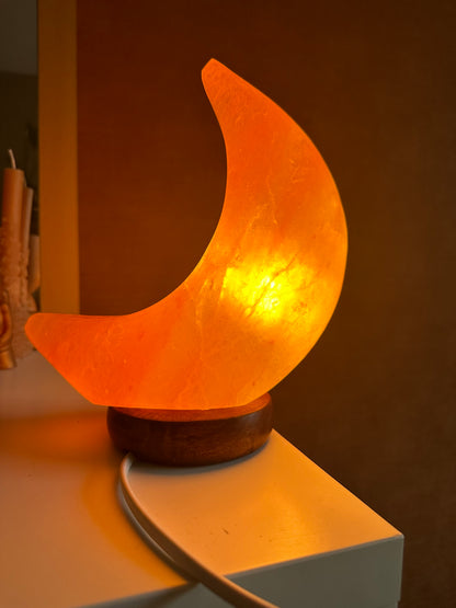 RaVa Home zoutlamp maan oranje