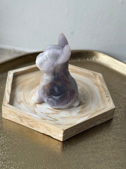 Franse bulldog Amethist Carving