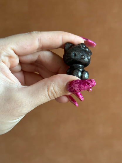 Zilveren Obsidiaan Hello kitty Nr. 2