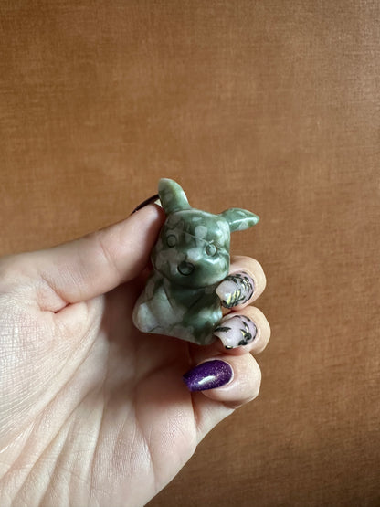RaVa Home edelsteen carving jade Pikachu 