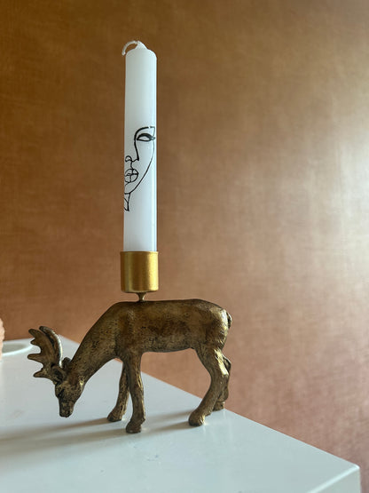 RaVa Home kandelaar rendier goud