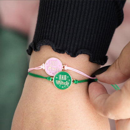 Witchy armbandenset met Good Witch en Bad Witch bedeltjes