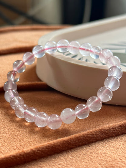 Armband Rozenkwarts (Kindermaat)