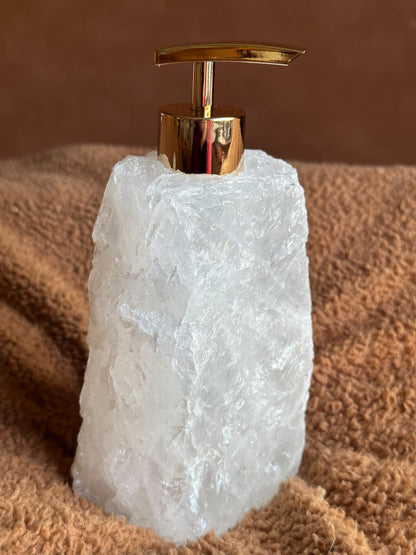 Zeeppompje Bergkristal met gouden details