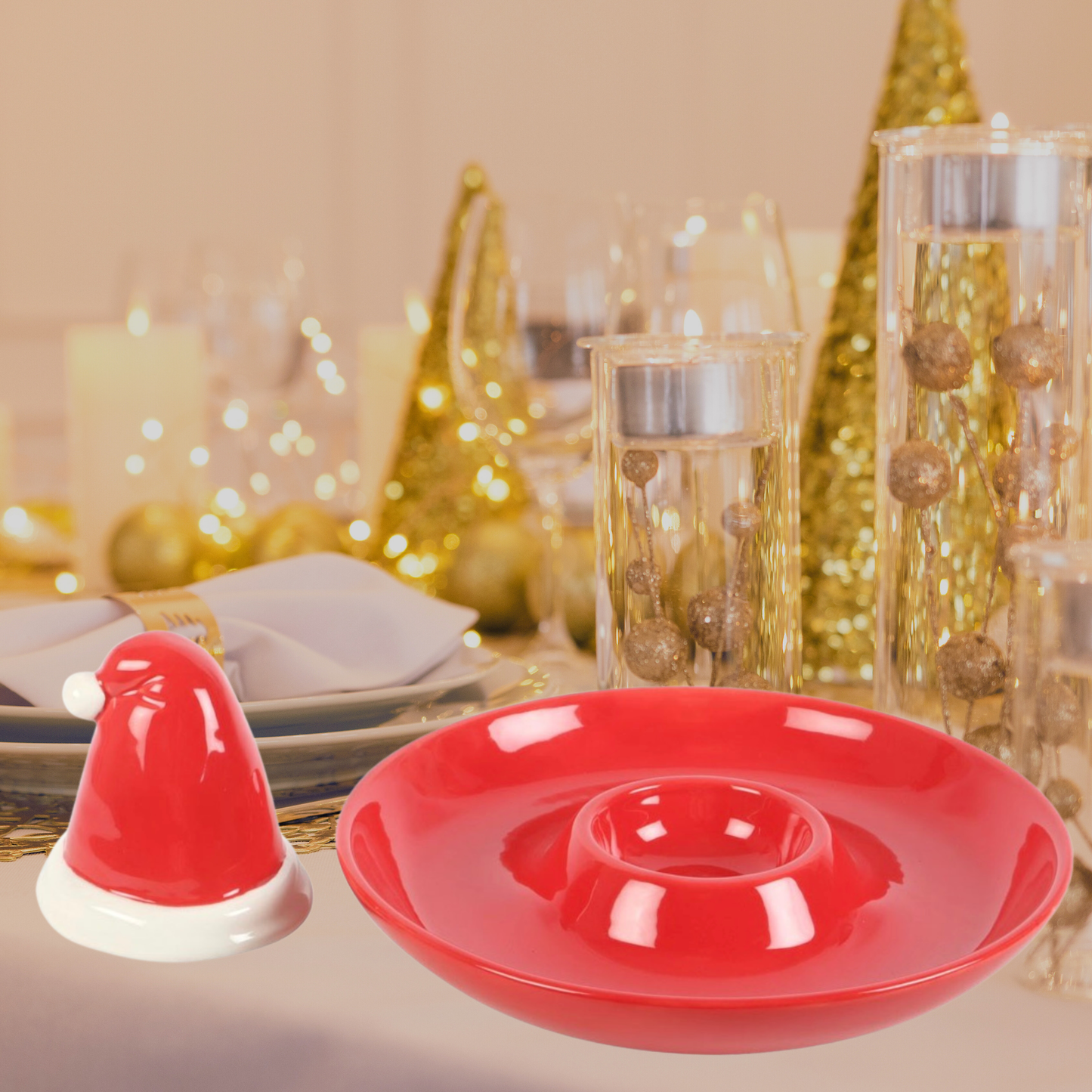 Kerst serveerschaal voor snacks en sausjes – Rava Home